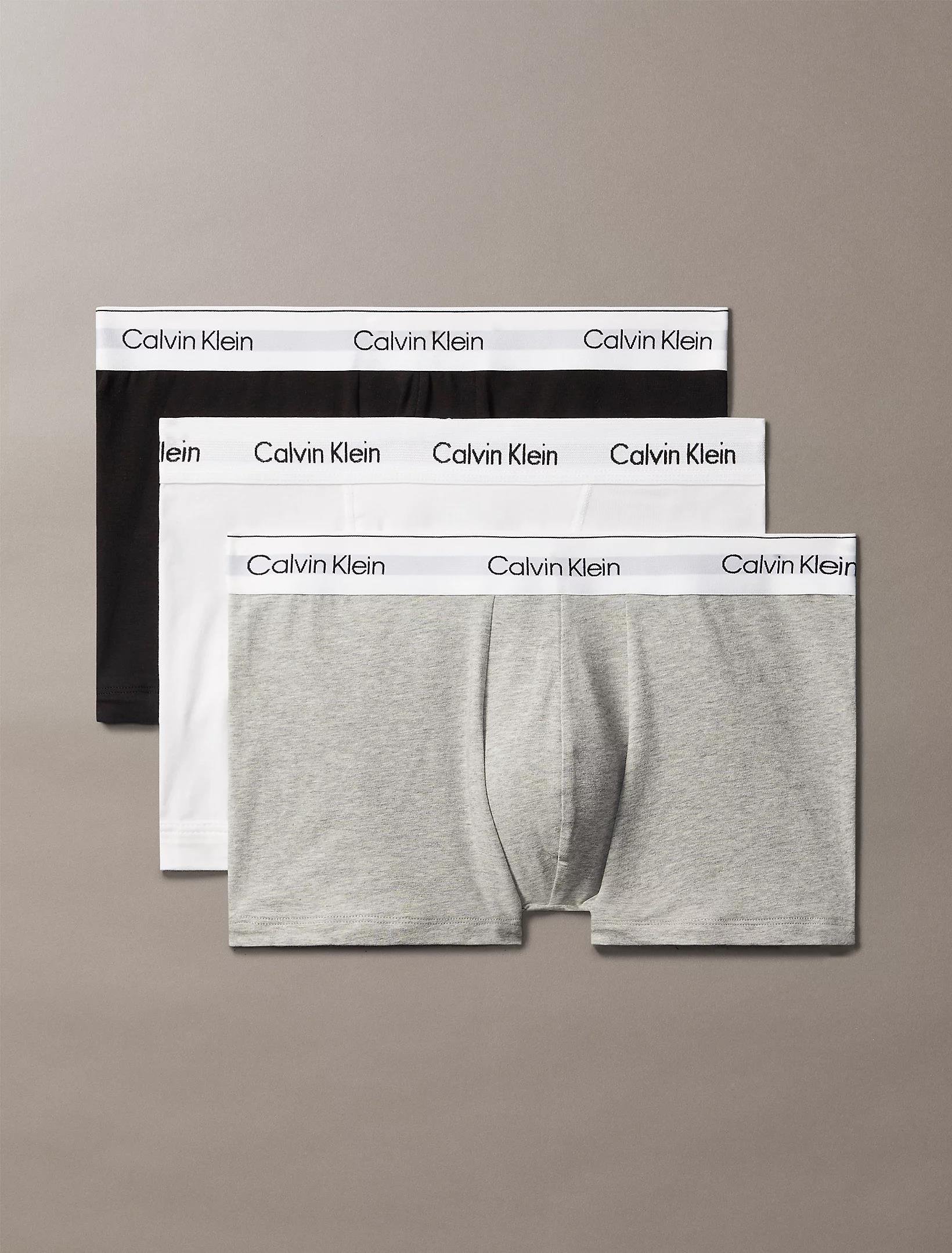Calvin Klein Calvin Klein Erkek Pamuklu Normal Kalıp Logolu Elastik Bel Bantlı 3'lü Siyah-Beyaz-Gri Boxer LV00NB4286-MP1