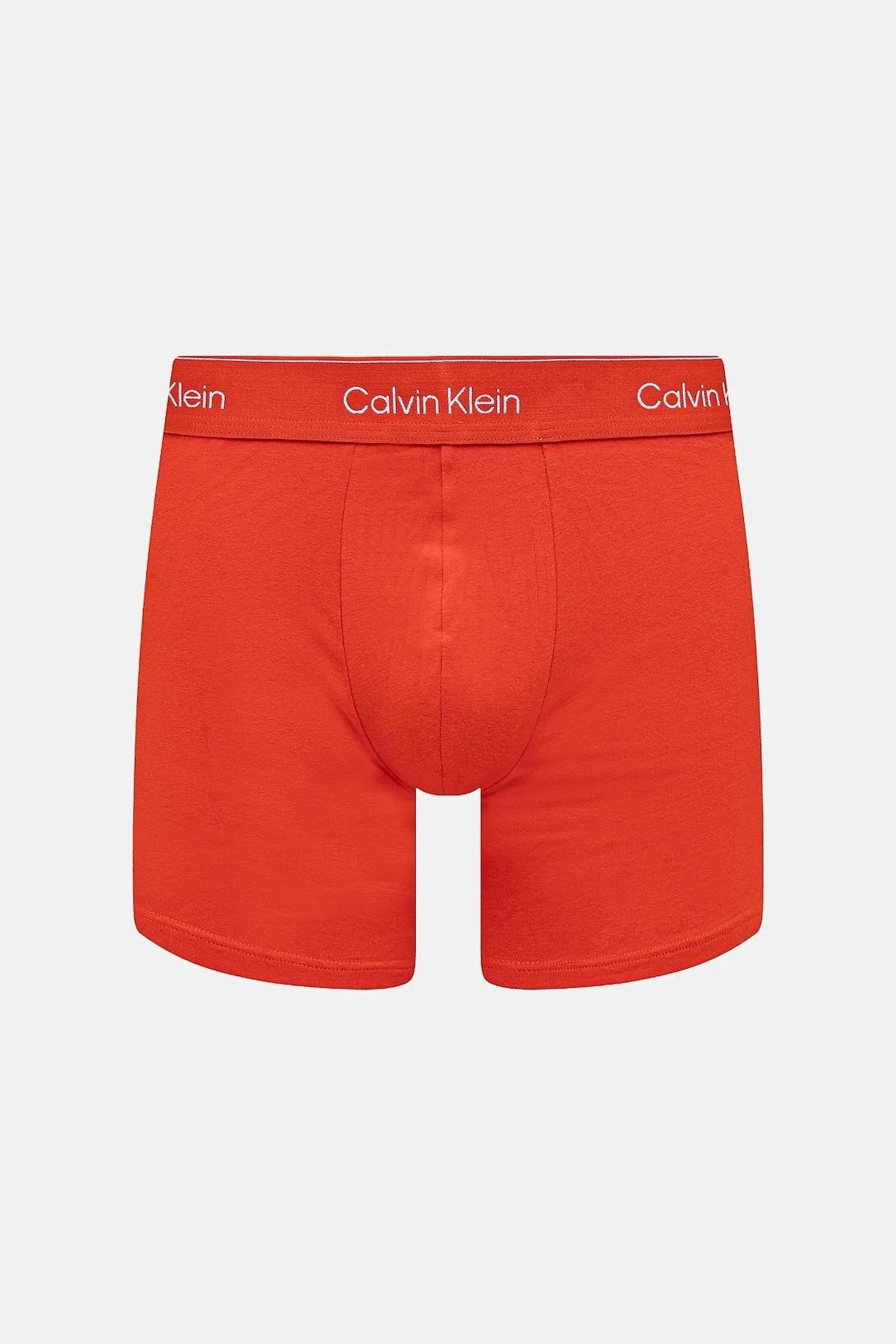 Calvin Klein Calvin Klein Erkek Pamuklu Beli Lastikli Slim Fit 3'lü Paket Çok Renkli Boxer LV00NB4394-VQN