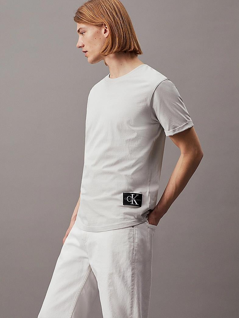 Calvin Klein Calvin Kleın Erkek Pamuklu Kısa Kollu Yuvarlak Yaka Gri T-Shirt J30J323482-PC8