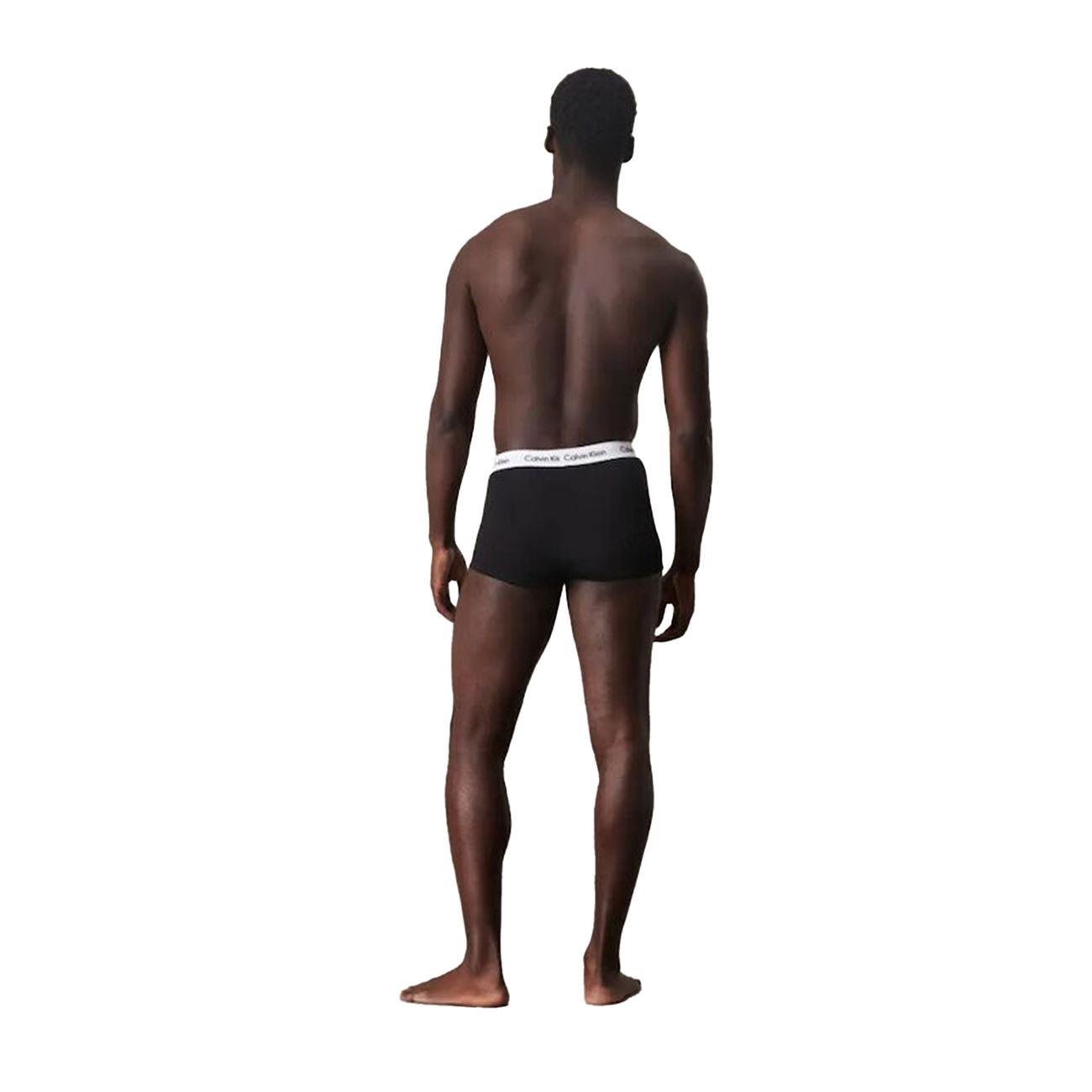 Calvin Klein Calvin Klein Erkek Pamuklu Slim Fit Beli Elastik Bantlı Pamuklu 3'lü Siyah-Beyaz-Gri Boxer LV00NB4389-MP1