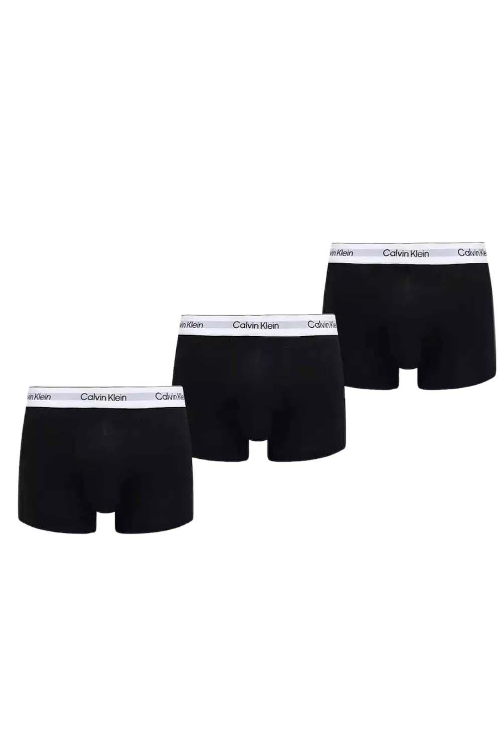 Calvin Klein Calvin Klein Erkek Pamuklu Slim Fit Beli Elastik Bantlı 3'lü Siyah Boxer LV00NB4392-UB1