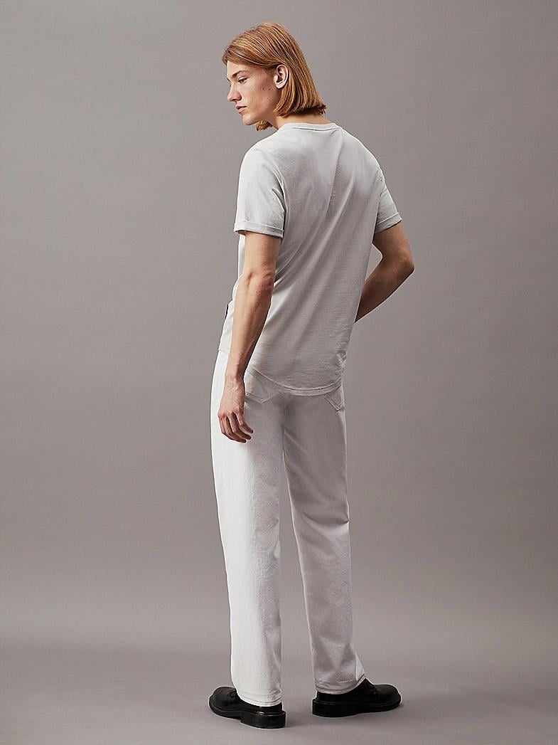 Calvin Klein Calvin Kleın Erkek Pamuklu Kısa Kollu Yuvarlak Yaka Gri T-Shirt J30J323482-PC8
