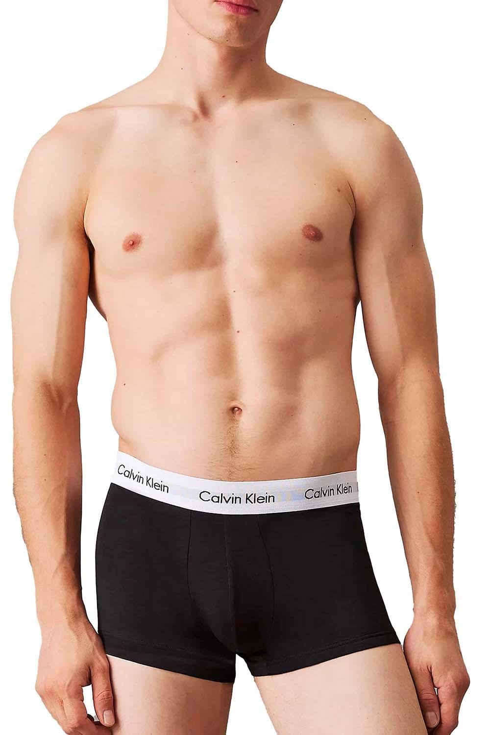 Calvin Klein Calvin Klein Erkek Pamuklu Slim Fit Beli Elastik Bantlı Pamuklu 3'lü Siyah Boxer LV00NB4389-UB1