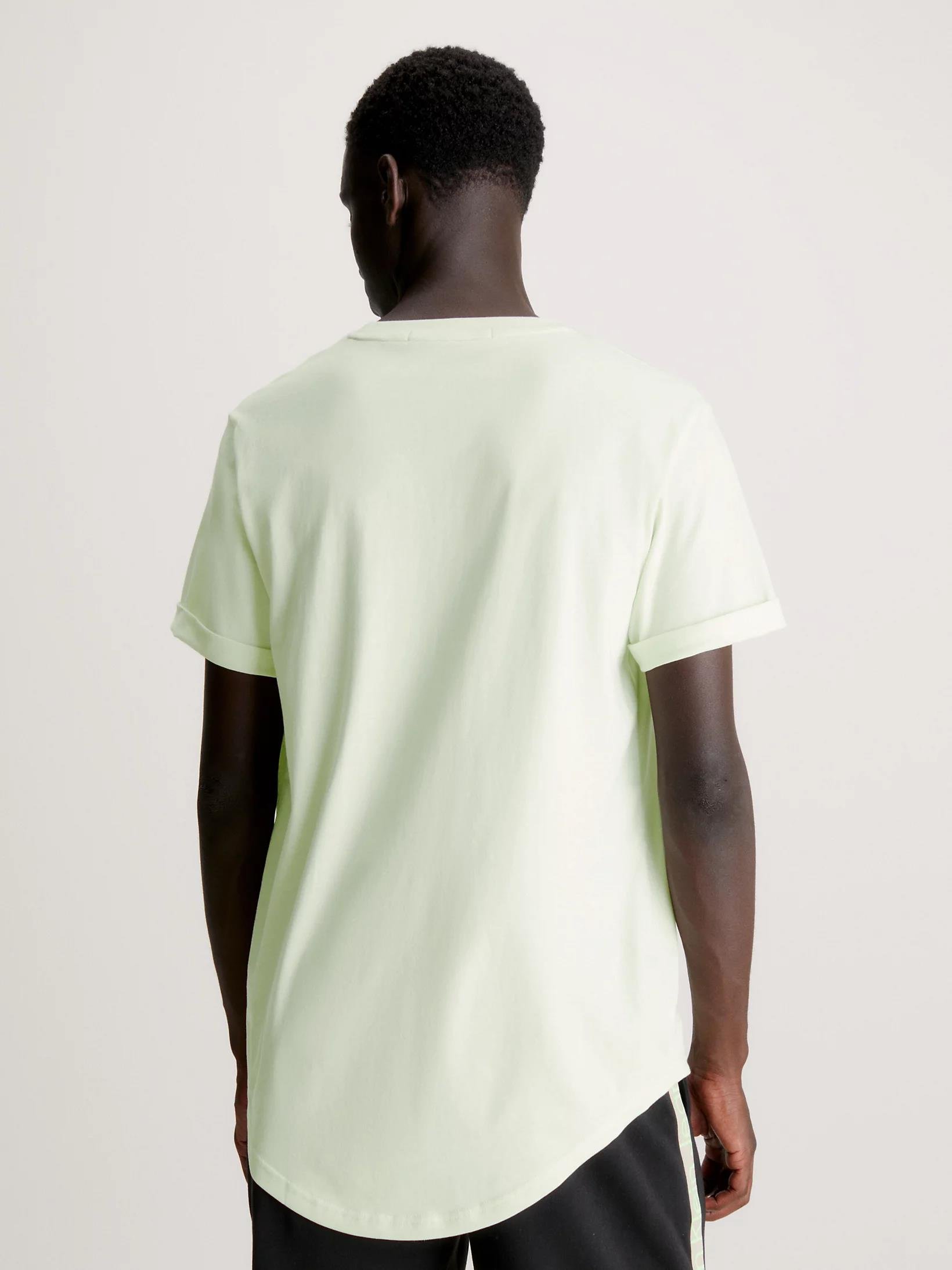 Calvin Klein Calvin Kleın Erkek Pamuklu Kısa Kollu Yuvarlak Yaka Yeşil1 T-Shirt J30J323482-LCE