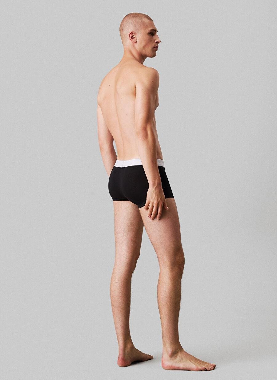 Calvin Klein Calvin Klein Erkek Pamuklu Slim Fit Beli Elastik Bantlı Pamuklu 3'lü Siyah Boxer LV00NB4389-VQO