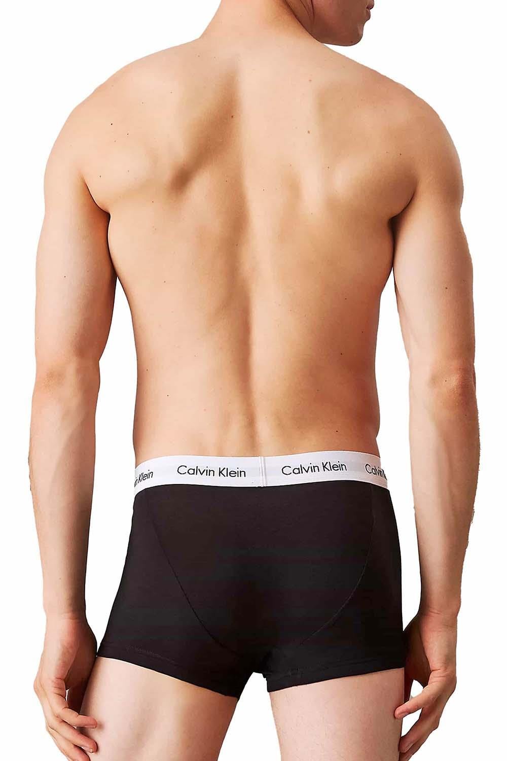 Calvin Klein Calvin Klein Erkek Pamuklu Slim Fit Beli Elastik Bantlı Pamuklu 3'lü Siyah Boxer LV00NB4389-UB1