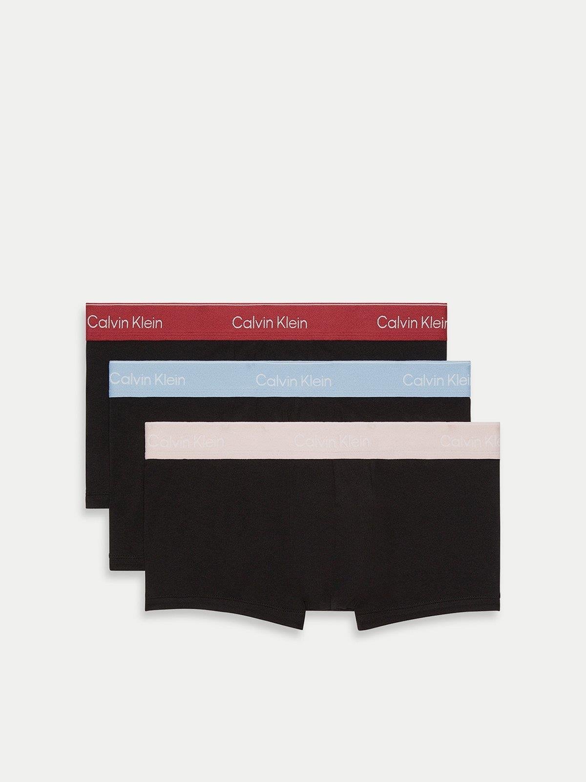 Calvin Klein Calvin Klein Erkek Pamuklu Slim Fit Beli Elastik Bantlı Pamuklu 3'lü Çok Renkli Boxer LV00NB4389-2VA
