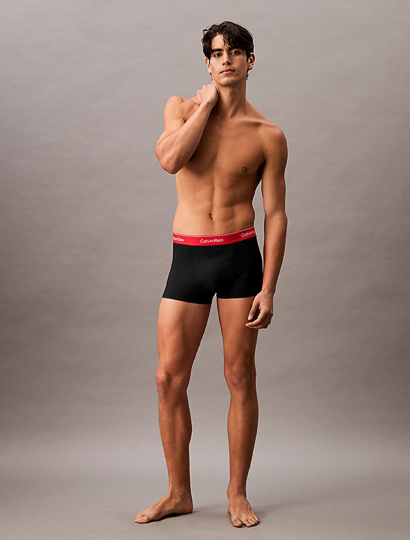 Calvin Klein Calvin Klein Erkek Pamuklu Normal Kalıp Logolu Elastik Bel Bantlı 3'lü Siyah Boxer LV00NB4286-VQO