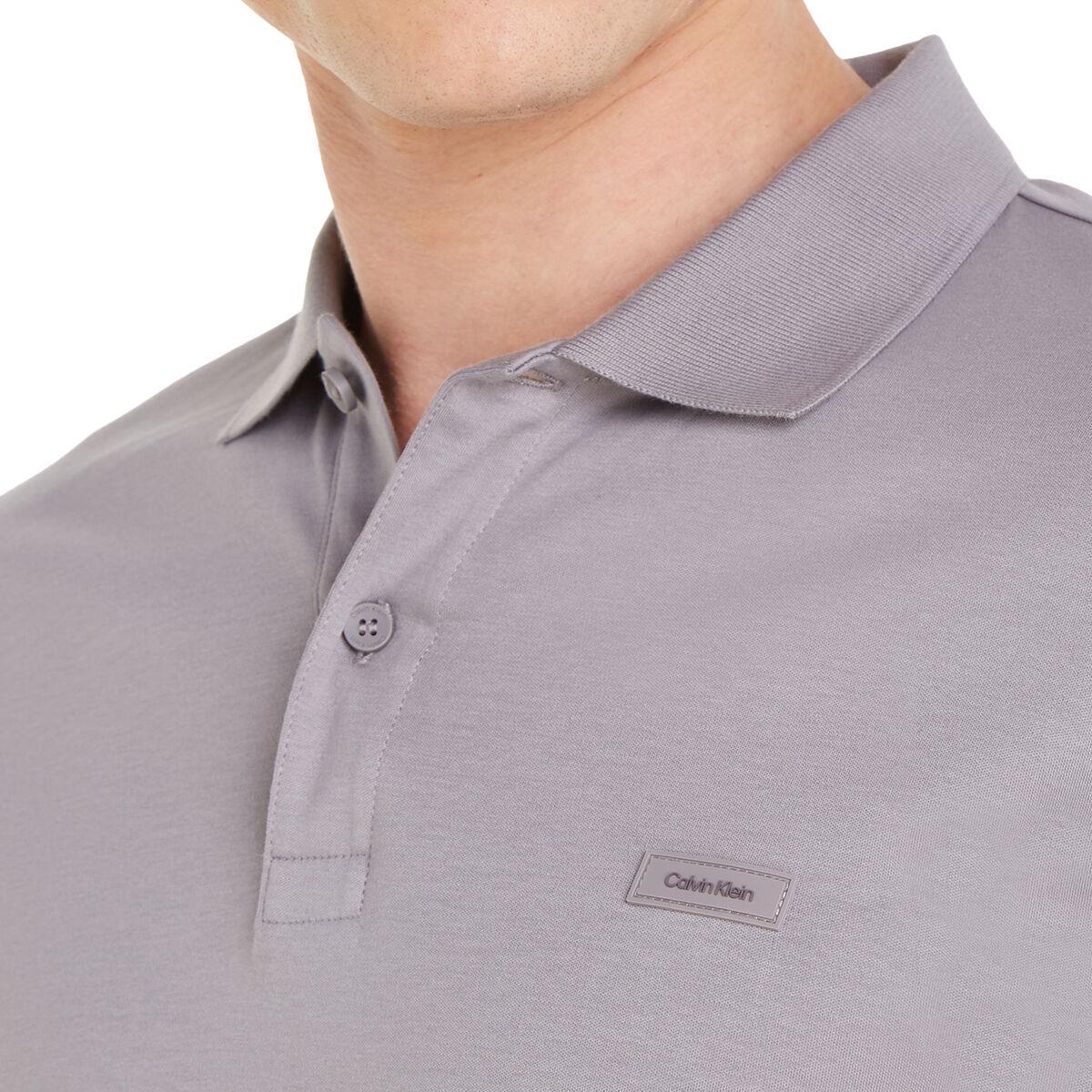 Calvin Klein Calvin Kleın Erkek Polo Yaka Uzun Kollu Pamuklu Rahat Kesim Gri Polo Yaka T-Shirt K10K111868-PTM