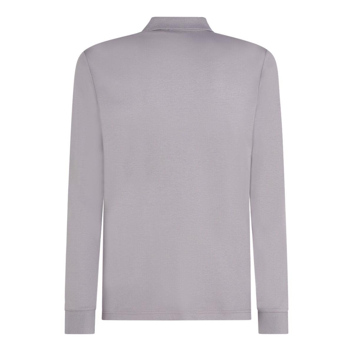 Calvin Klein Calvin Kleın Erkek Polo Yaka Uzun Kollu Pamuklu Rahat Kesim Gri Polo Yaka T-Shirt K10K111868-PTM