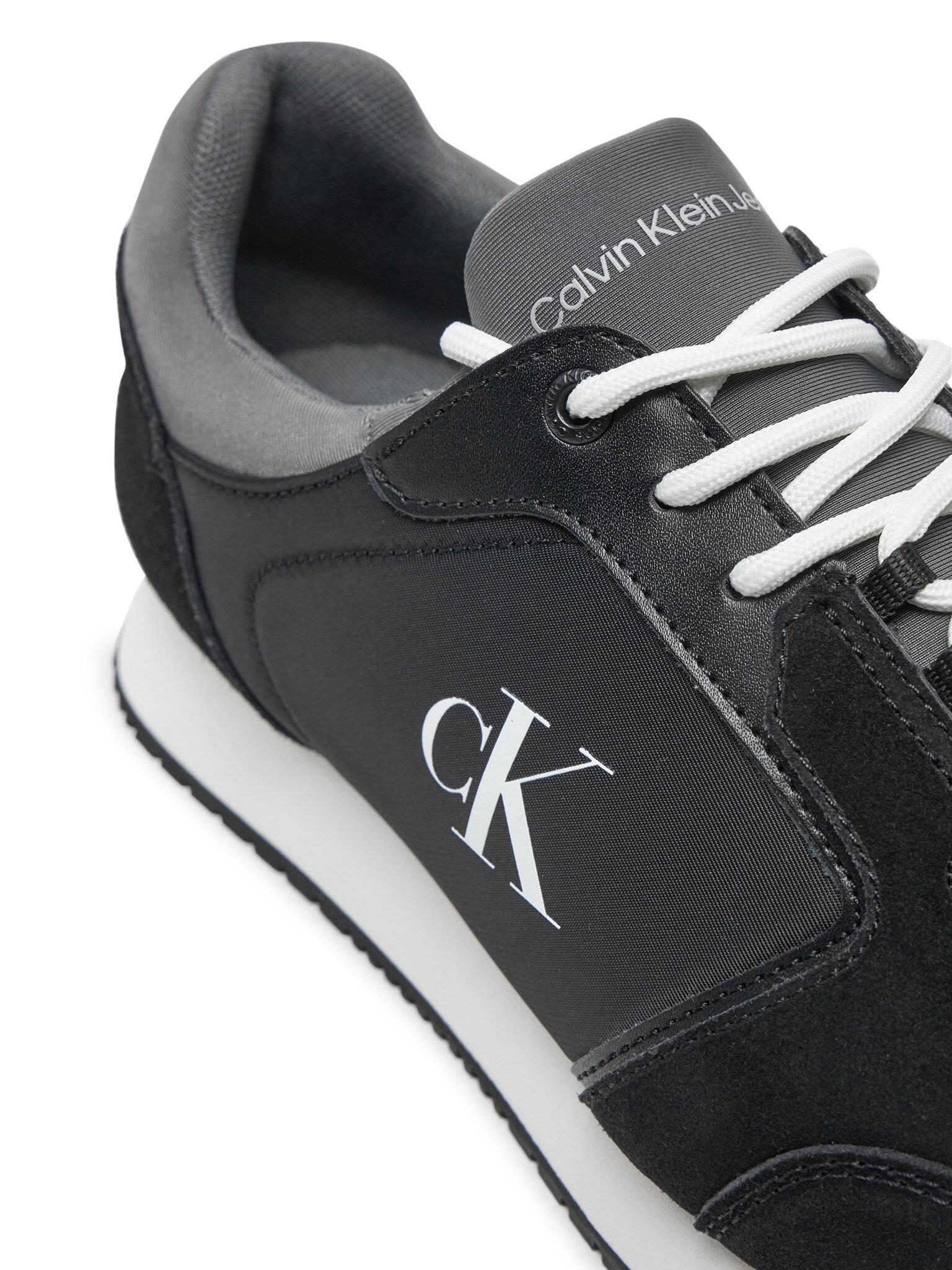 Calvin Klein Calvin Kleın Erkek Rahat Yüksek Taban Renk Geçişli Süet Detaylı Deri Siyah Sneaker YM0YM01152-0GP