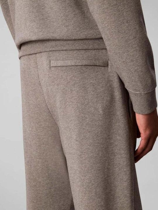 Calvin Klein Calvin Klein Erkek Rahat Kalıp Beli ve Paçası Lastikli %100 Pamuklu Gri Eşofman Altı LV04RD241G-P7E