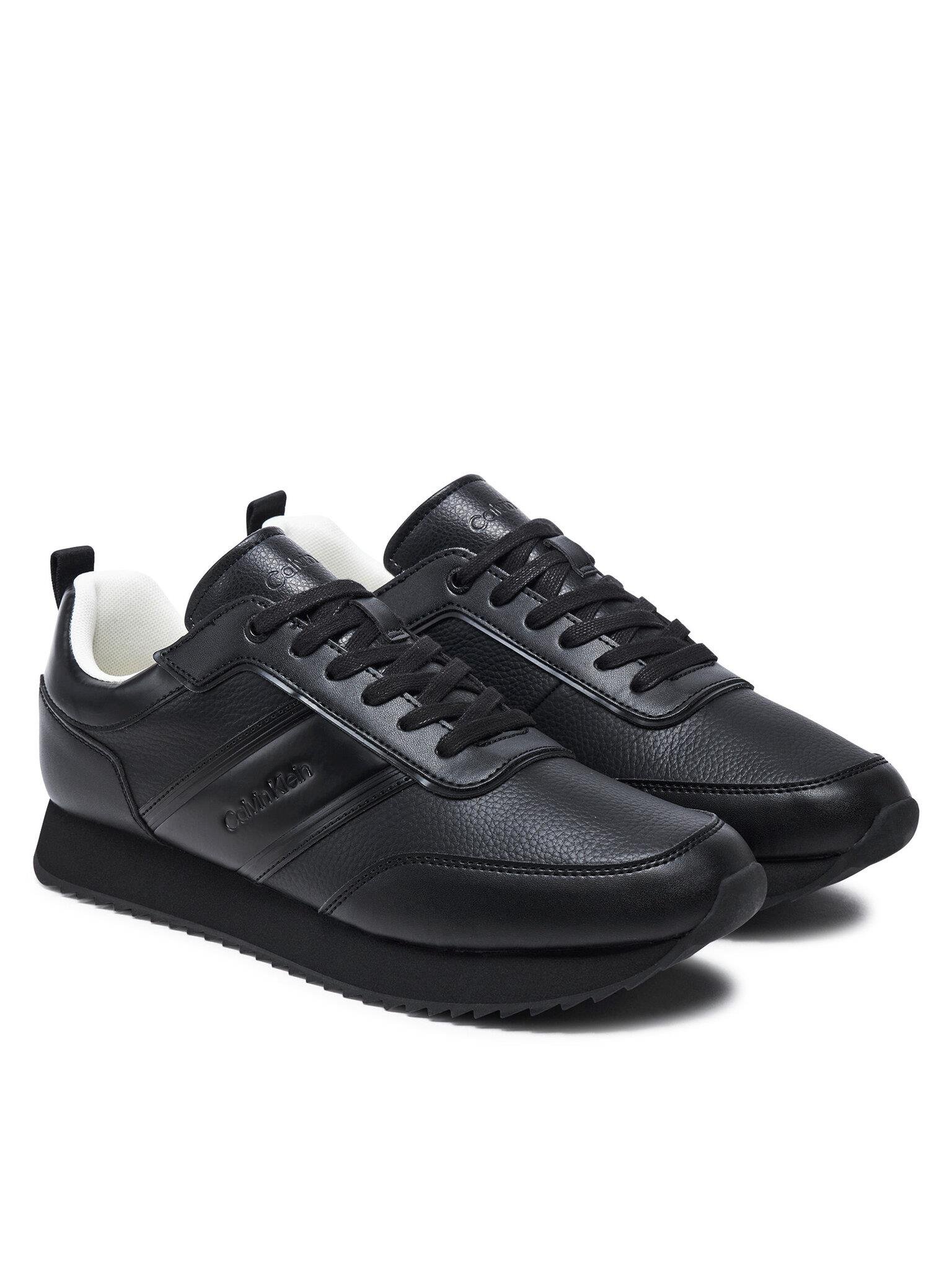 Calvin Klein Calvin Kleın Erkek Rahat Kaydırmaz Taban Deri Siyah Sneaker HM0HM01654-0GJ