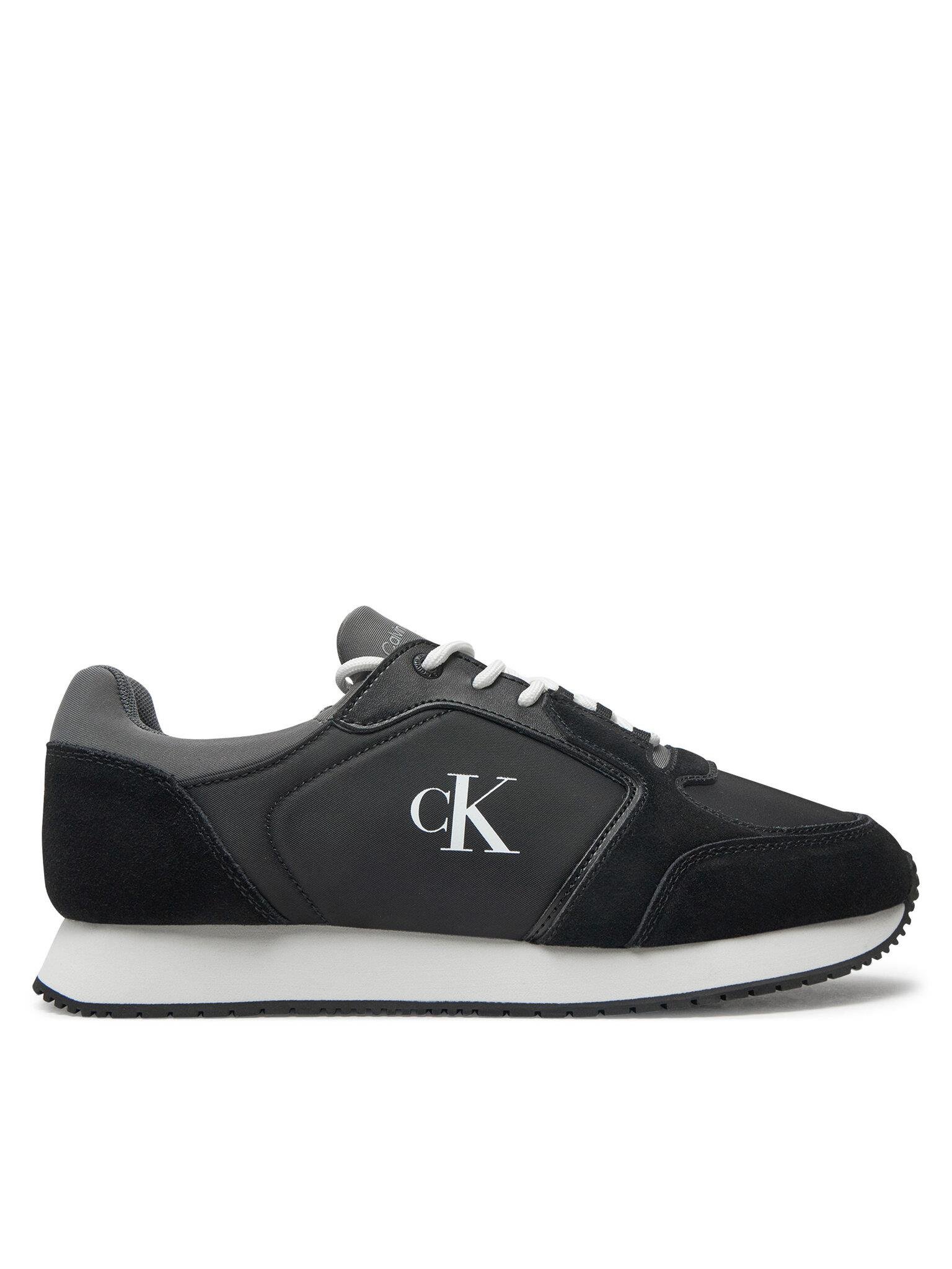 Calvin Klein Calvin Kleın Erkek Rahat Yüksek Taban Renk Geçişli Süet Detaylı Deri Siyah Sneaker YM0YM01152-0GP