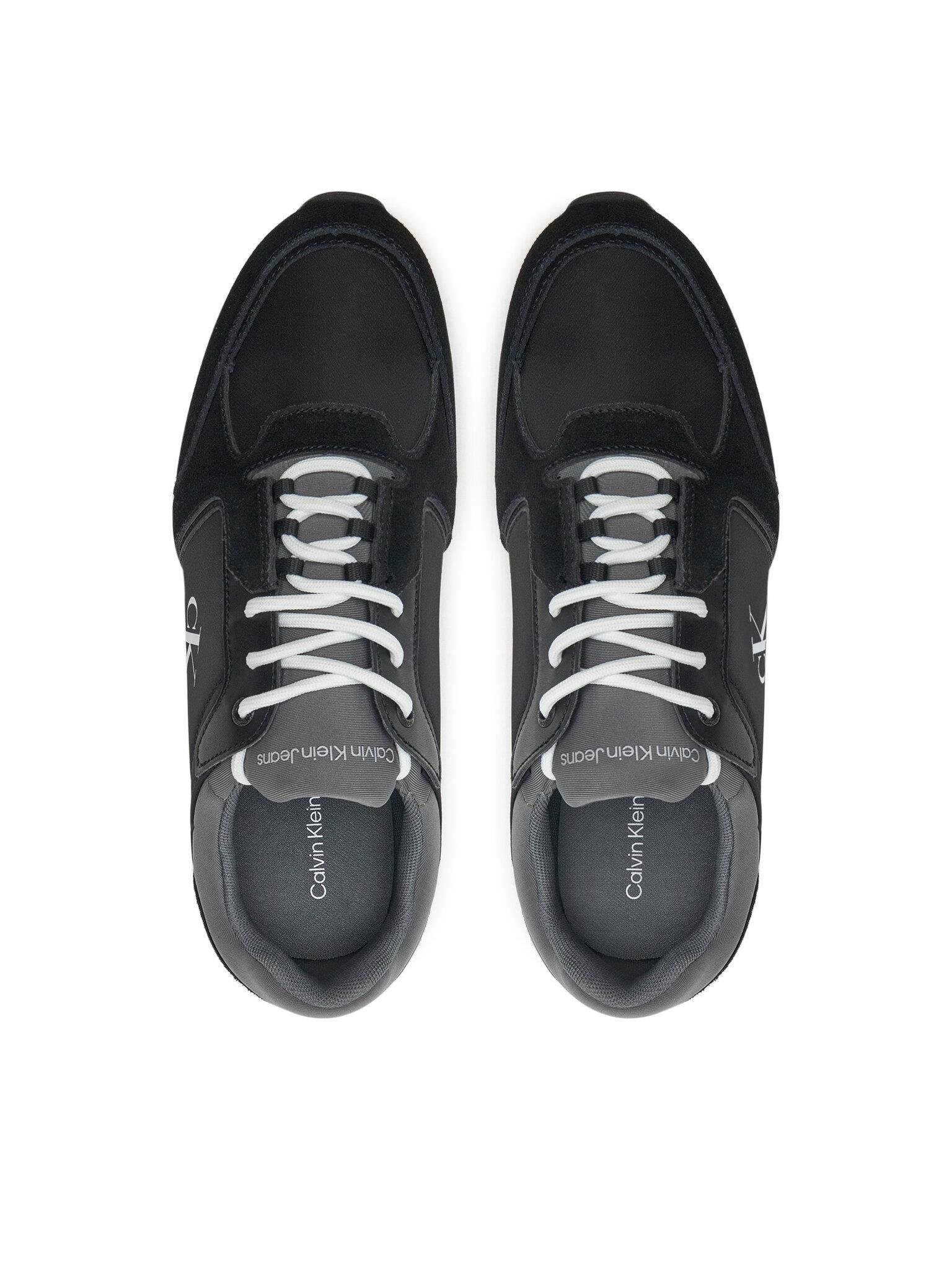 Calvin Klein Calvin Kleın Erkek Rahat Yüksek Taban Renk Geçişli Süet Detaylı Deri Siyah Sneaker YM0YM01152-0GP