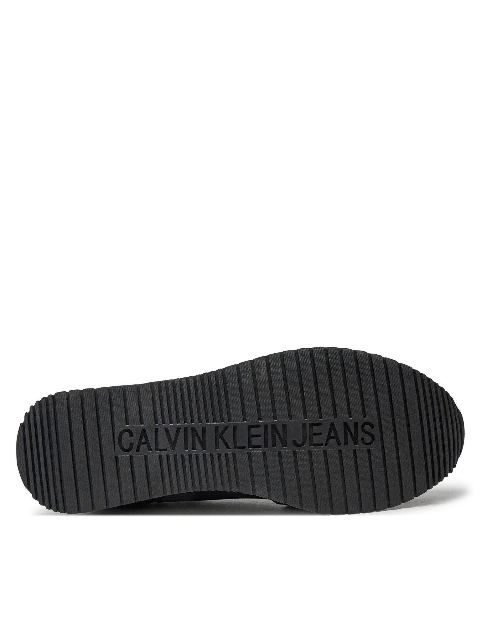 Calvin Klein Calvin Kleın Erkek Rahat Yüksek Taban Renk Geçişli Süet Detaylı Deri Siyah Sneaker YM0YM01152-0GP