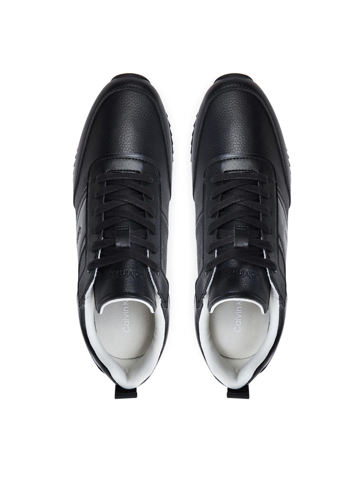 Calvin Klein Calvin Kleın Erkek Rahat Kaydırmaz Taban Deri Siyah Sneaker HM0HM01654-0GJ