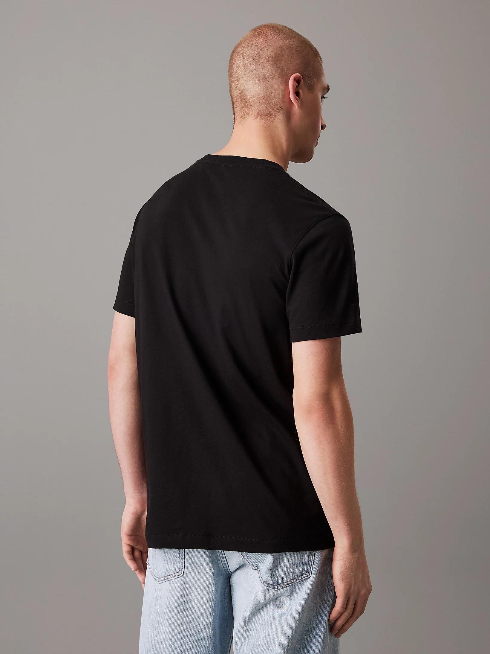 Calvin Klein Calvin Kleın Erkek Regular Fit Pamuklu Bisiklet Yaka Kısa Kollu Siyah T-Shirt J30J326159-BEH