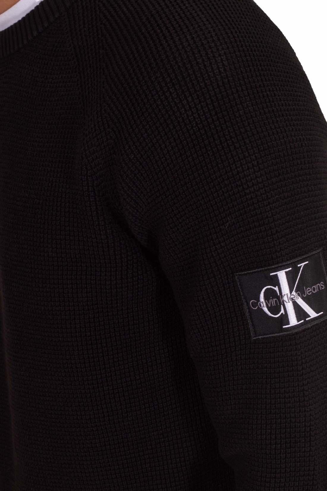Calvin Klein Calvin Kleın Erkek Regular Fit Pamuklu Bisiklet Yaka Uzun Kollu Siyah Kazak J30J323989-BEH
