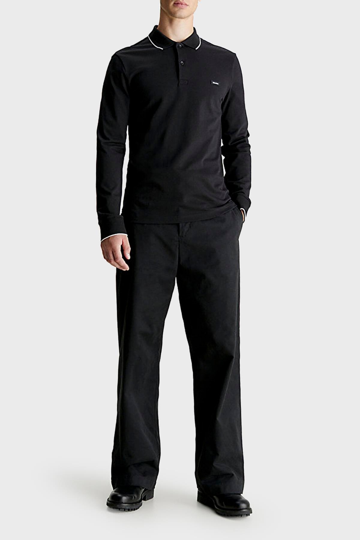 Calvin Klein Calvin Kleın Erkek Siyah Polo Yaka T-Shirt K10K112753-BEH