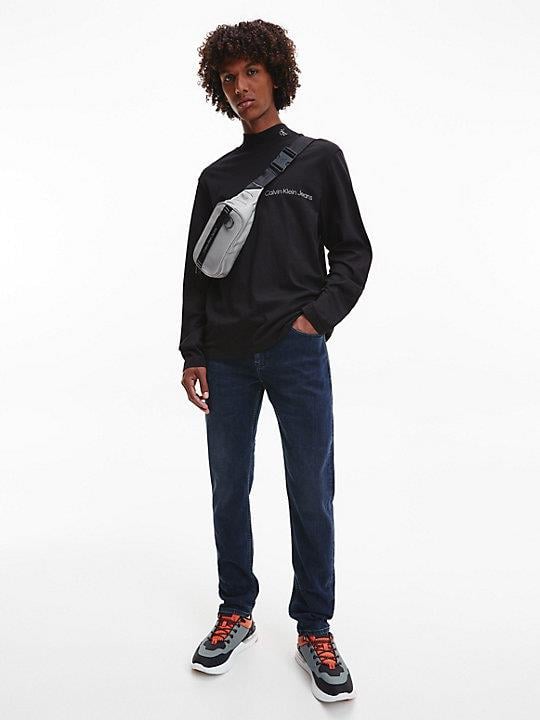 Calvin Klein Calvin Kleın Erkek Slim Taper Rahat Fermuarlı Mavi Pantolon J30J321471-1BJ