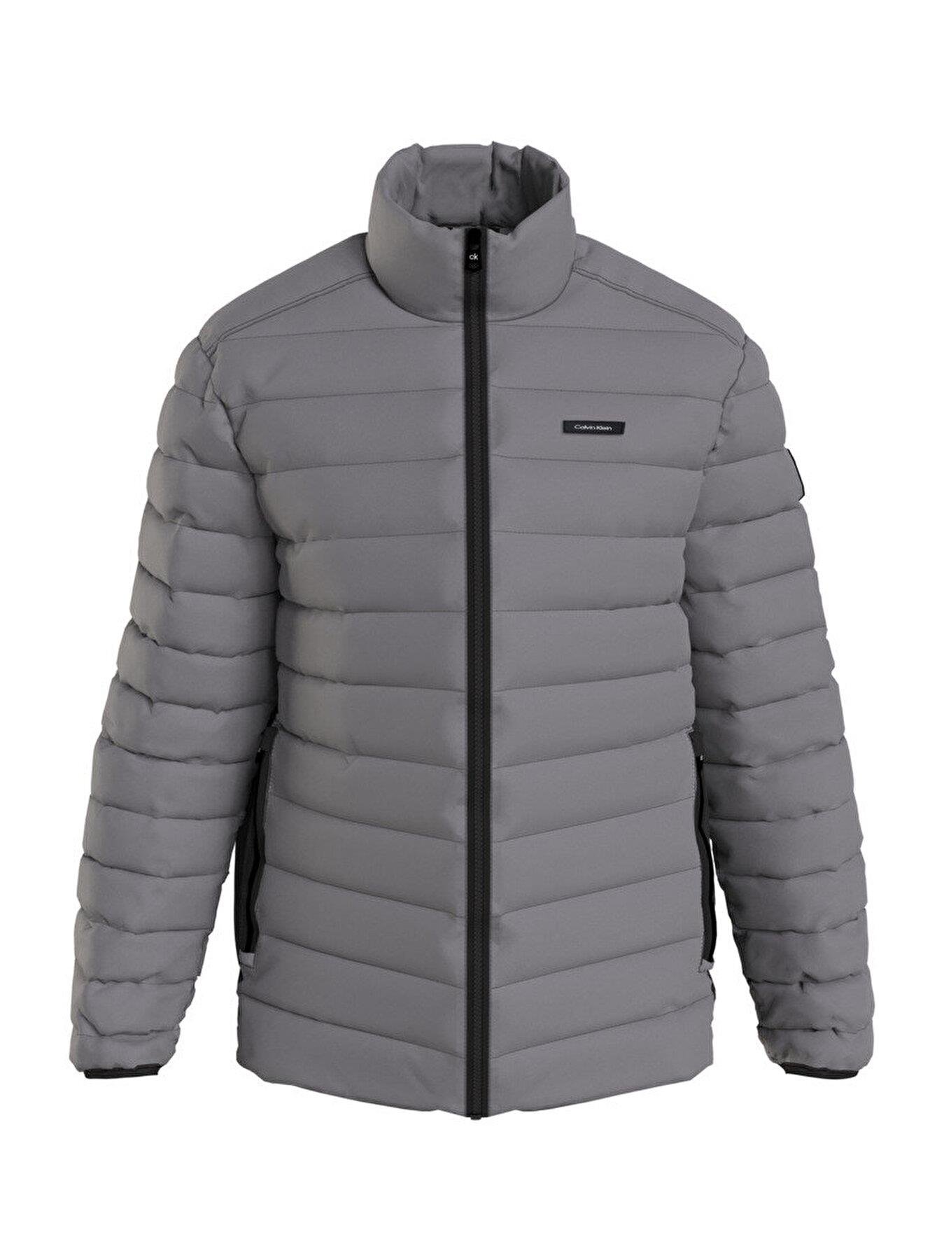Calvin Klein Calvin Kleın Erkek Su Geçirmez Dik Yaka Şişme Gri Mont K10K108291-PC9