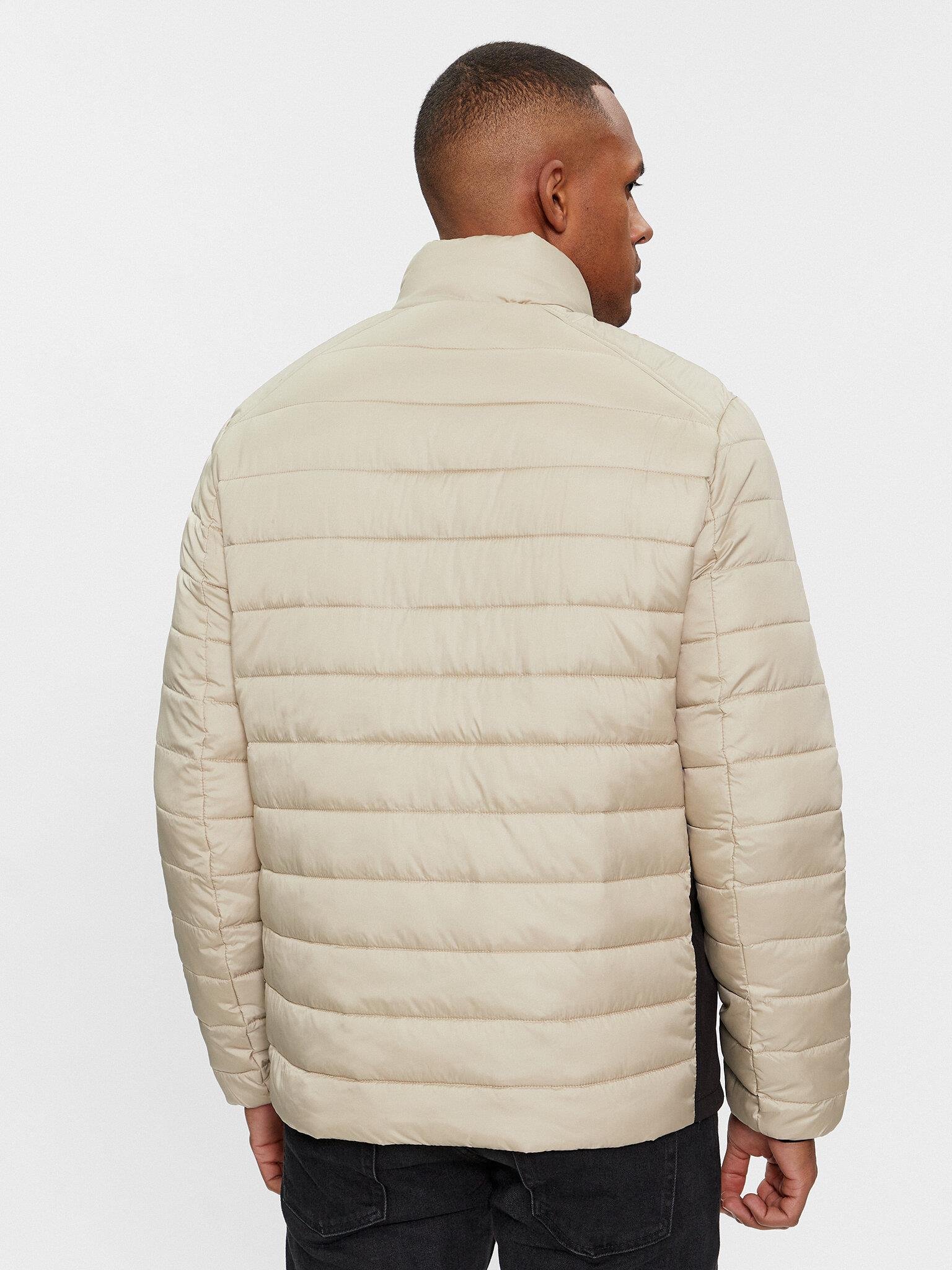 Calvin Klein Calvin Kleın Erkek Su Geçirmez Dik Yaka Şişme Ekru Mont K10K108291-LEB