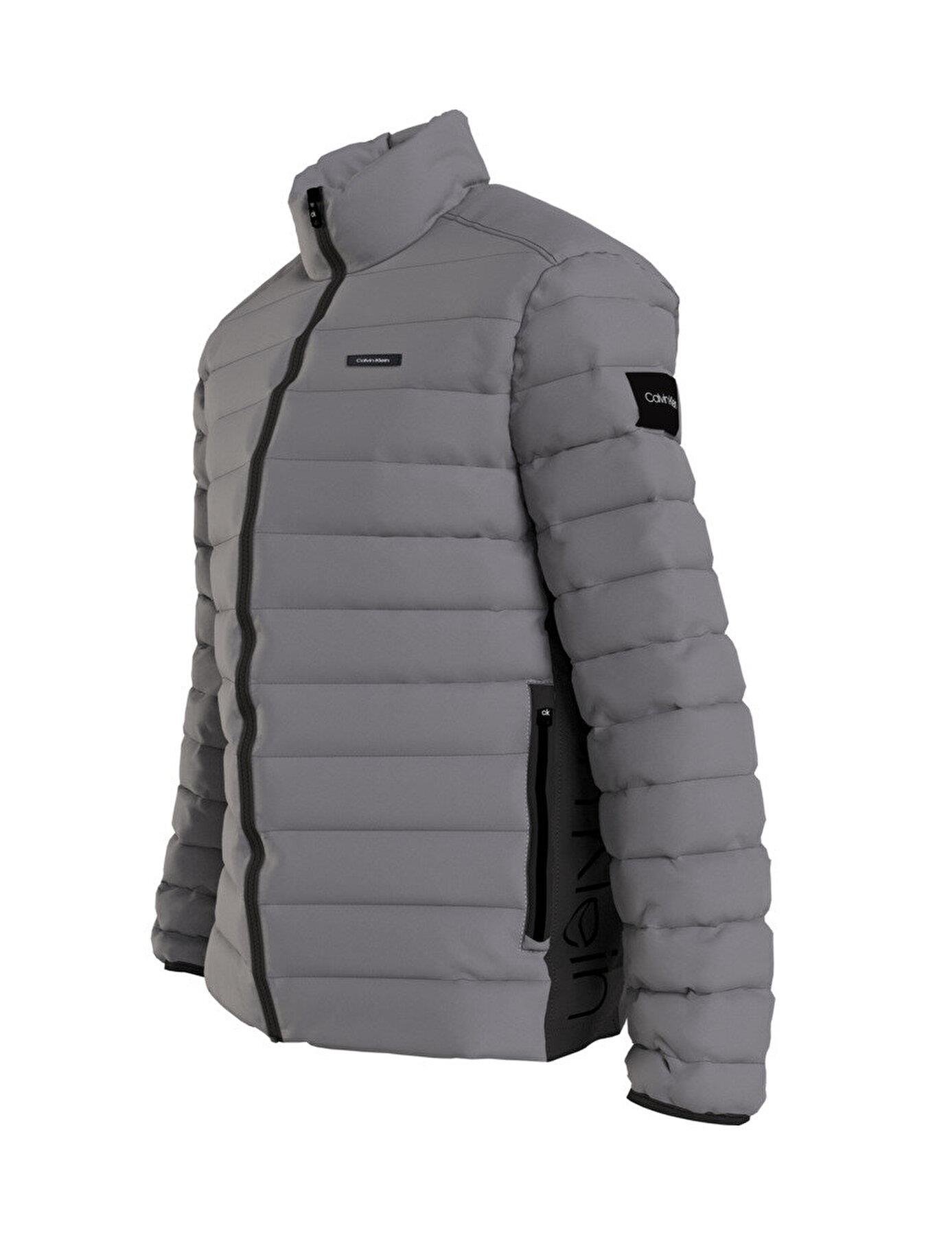 Calvin Klein Calvin Kleın Erkek Su Geçirmez Dik Yaka Şişme Gri Mont K10K108291-PC9