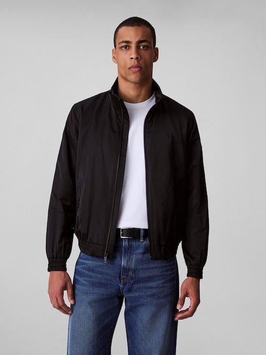 Calvin Klein Calvin Klein Erkek Su İtici Rüzgar Geçirmez Kumaş Dik Yaka Uzun Kollu Siyah Ceket LV04RC516G-UB1