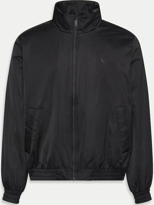 Calvin Klein Calvin Klein Erkek Su İtici Rüzgar Geçirmez Kumaş Dik Yaka Uzun Kollu Siyah Ceket LV04RC516G-UB1