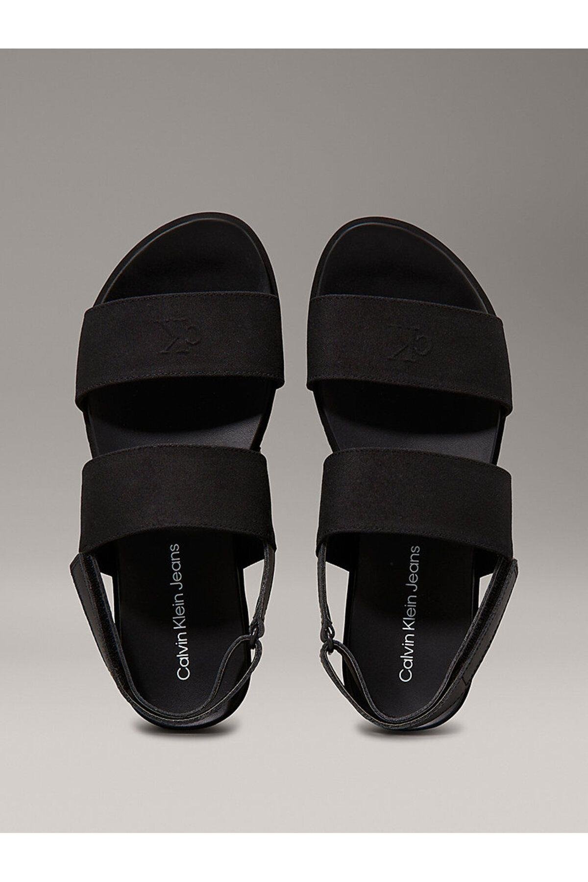 Calvin Klein Calvin Klein Kadın Dolgu Yüksek Topuklu Çift Bantlı Rahat Siyah Sandalet YW0YW01788-0GJ