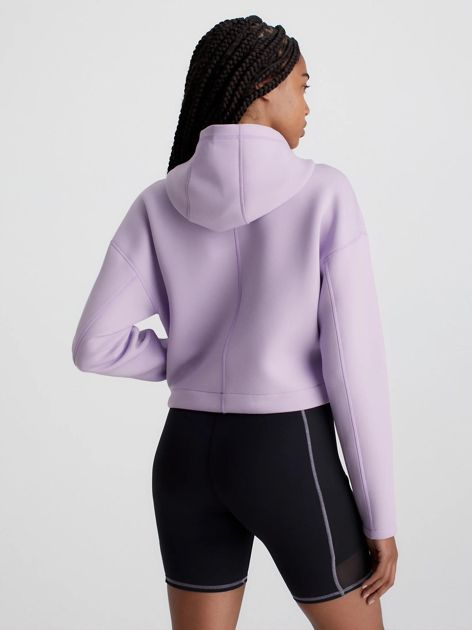 Calvin Klein Calvin Kleın Kadın Kapüşonlu Fermuar Kapamalı Uzun Kollu Mor Sweatshirt 00GWF3W325-SPI