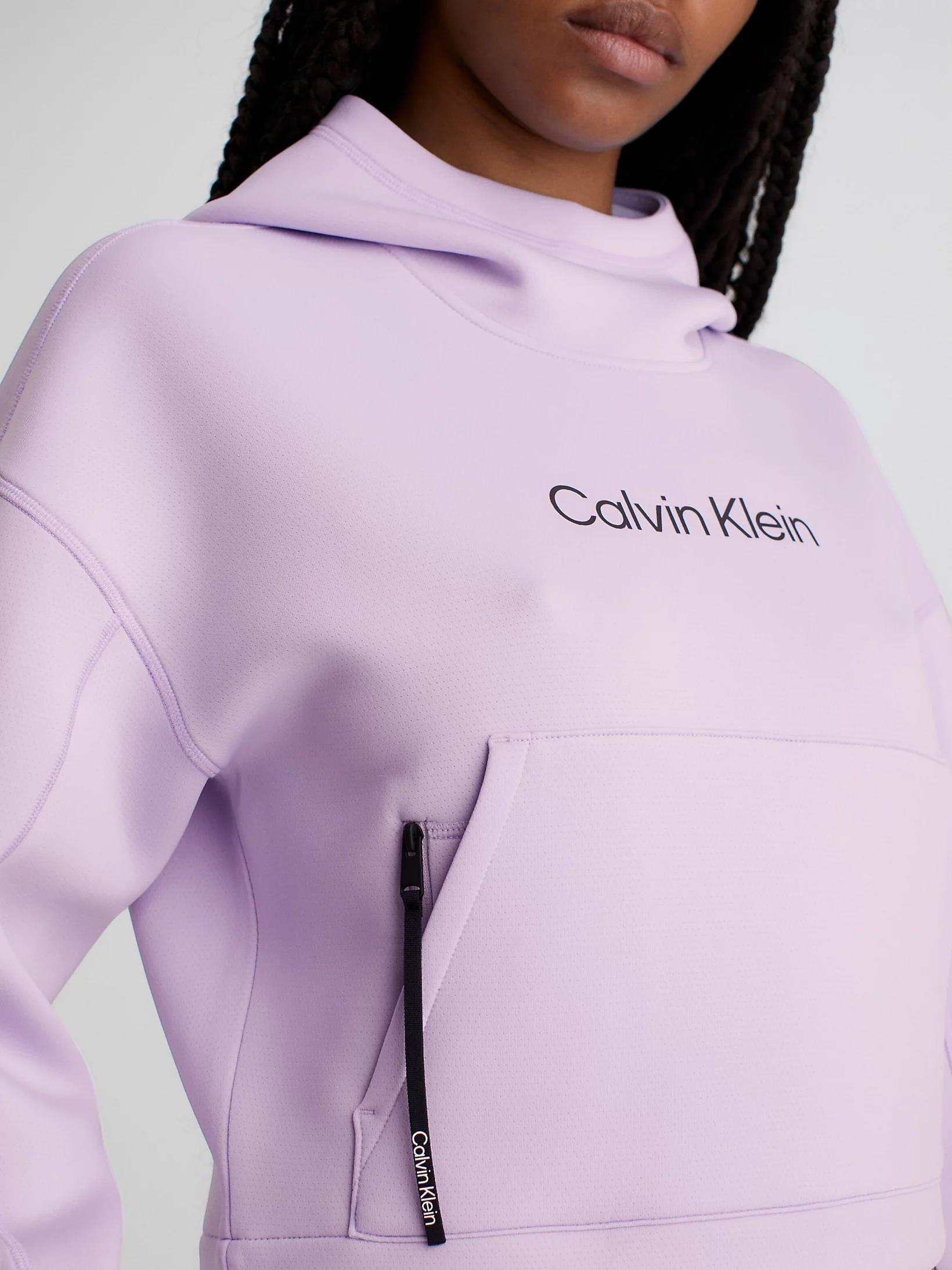 Calvin Klein Calvin Kleın Kadın Kapüşonlu Fermuar Kapamalı Uzun Kollu Mor Sweatshirt 00GWF3W325-SPI