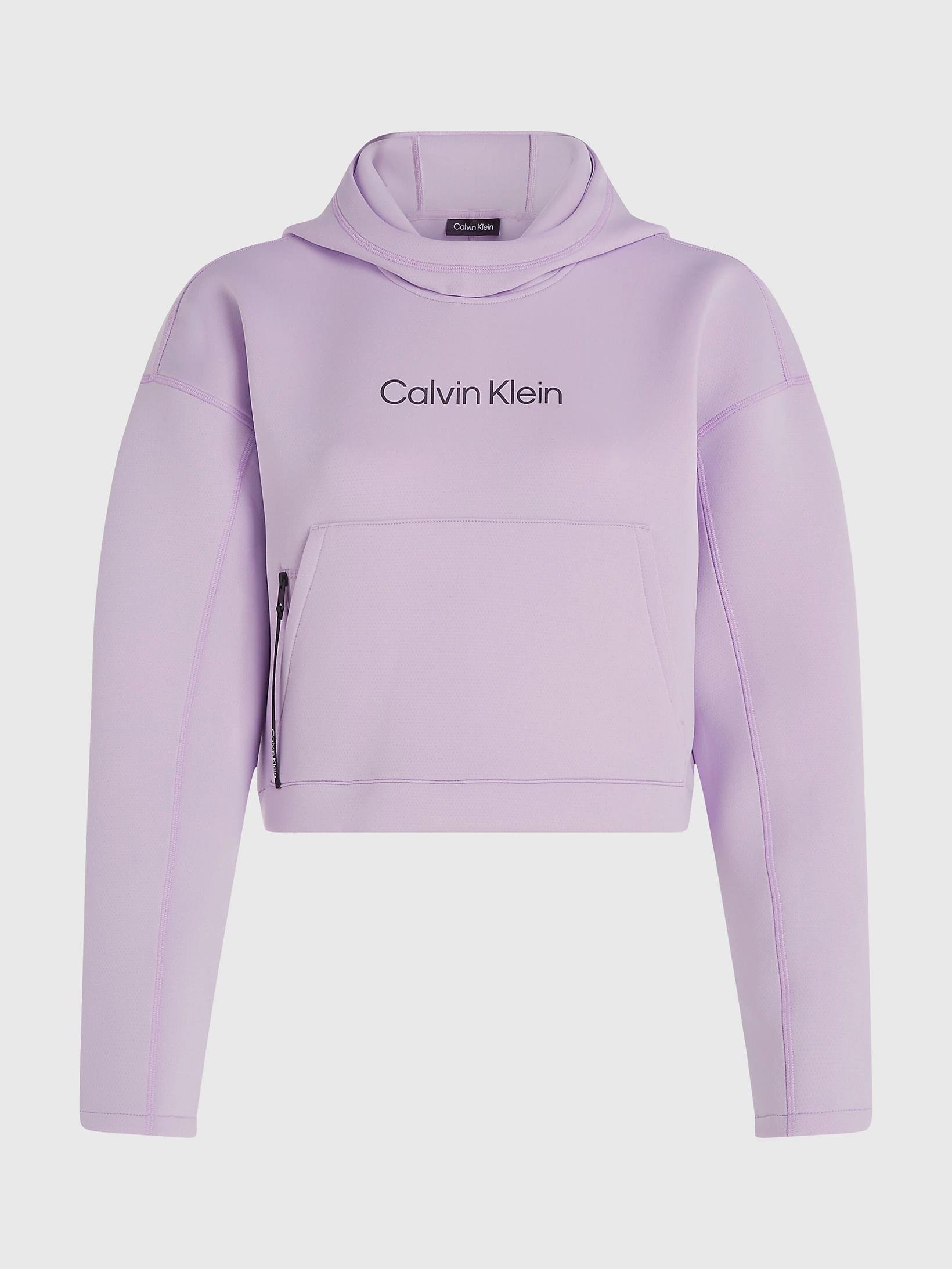 Calvin Klein Calvin Kleın Kadın Kapüşonlu Fermuar Kapamalı Uzun Kollu Mor Sweatshirt 00GWF3W325-SPI
