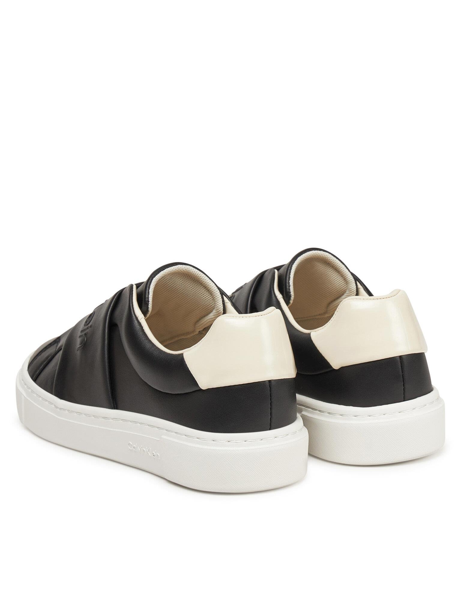 Calvin Klein Calvin Klein Kadın Kauçuk Taban Hakiki Deri Düz Topuk Siyah Sneaker HW0HW02471-0GL