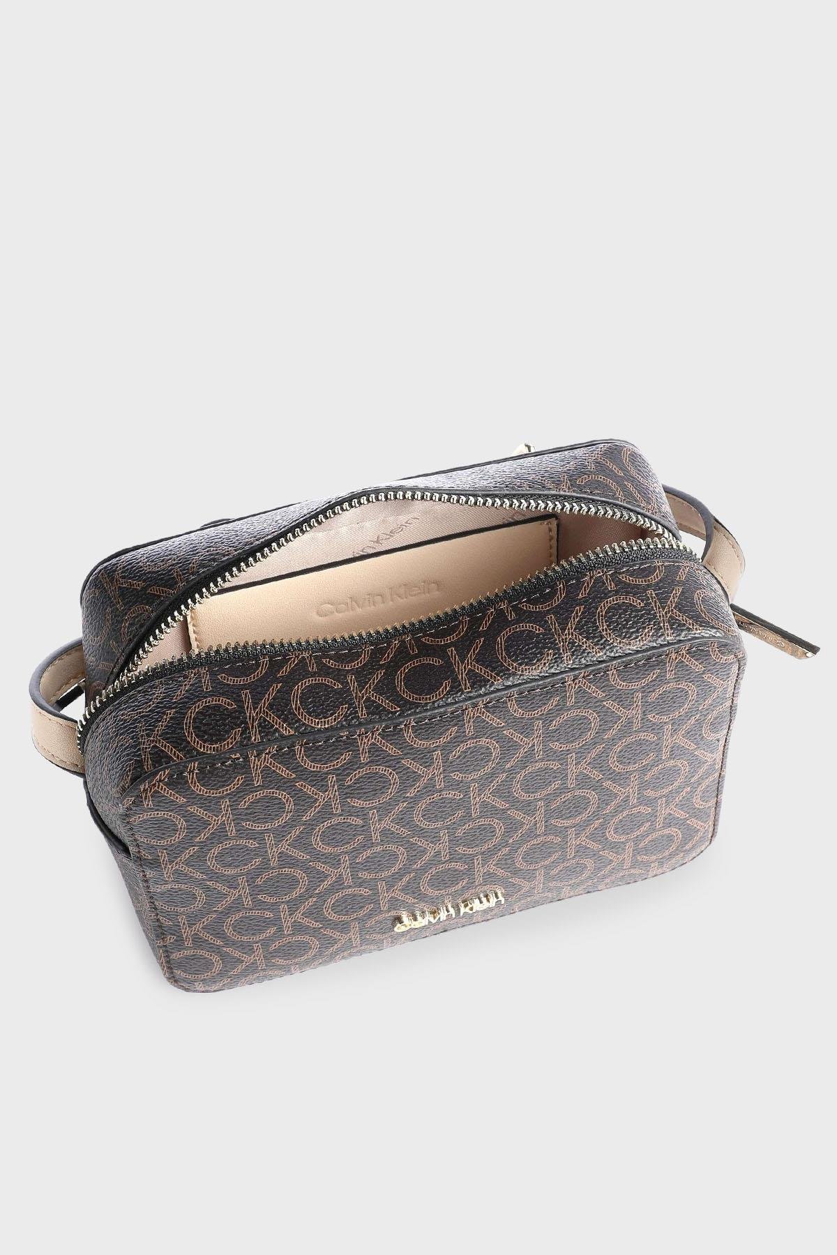 Calvin Klein Calvin Kleın Kadın Logo Baskılı Çapraz Kahverengi Çanta K60K610294-0HD