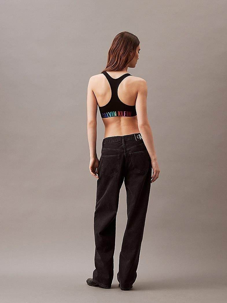 Calvin Klein Calvin Kleın Kadın Logo Detaylı Kalın Askılı Elastik Bantlı Siyah Spor Sütyen 000QF7831E-UB1