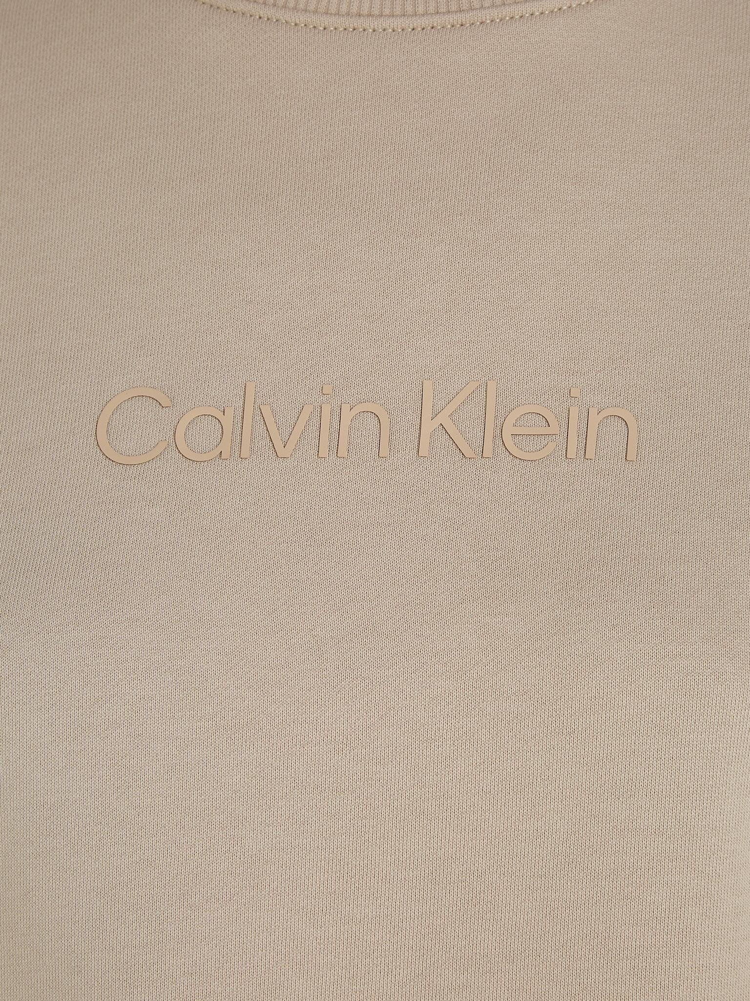 Calvin Klein Calvin Kleın Kadın Logolu Yuvarlak Yakalı Uzun Kollu Günlük Kullanım Kahverengi Sweatshirt K20K205450-PDZ
