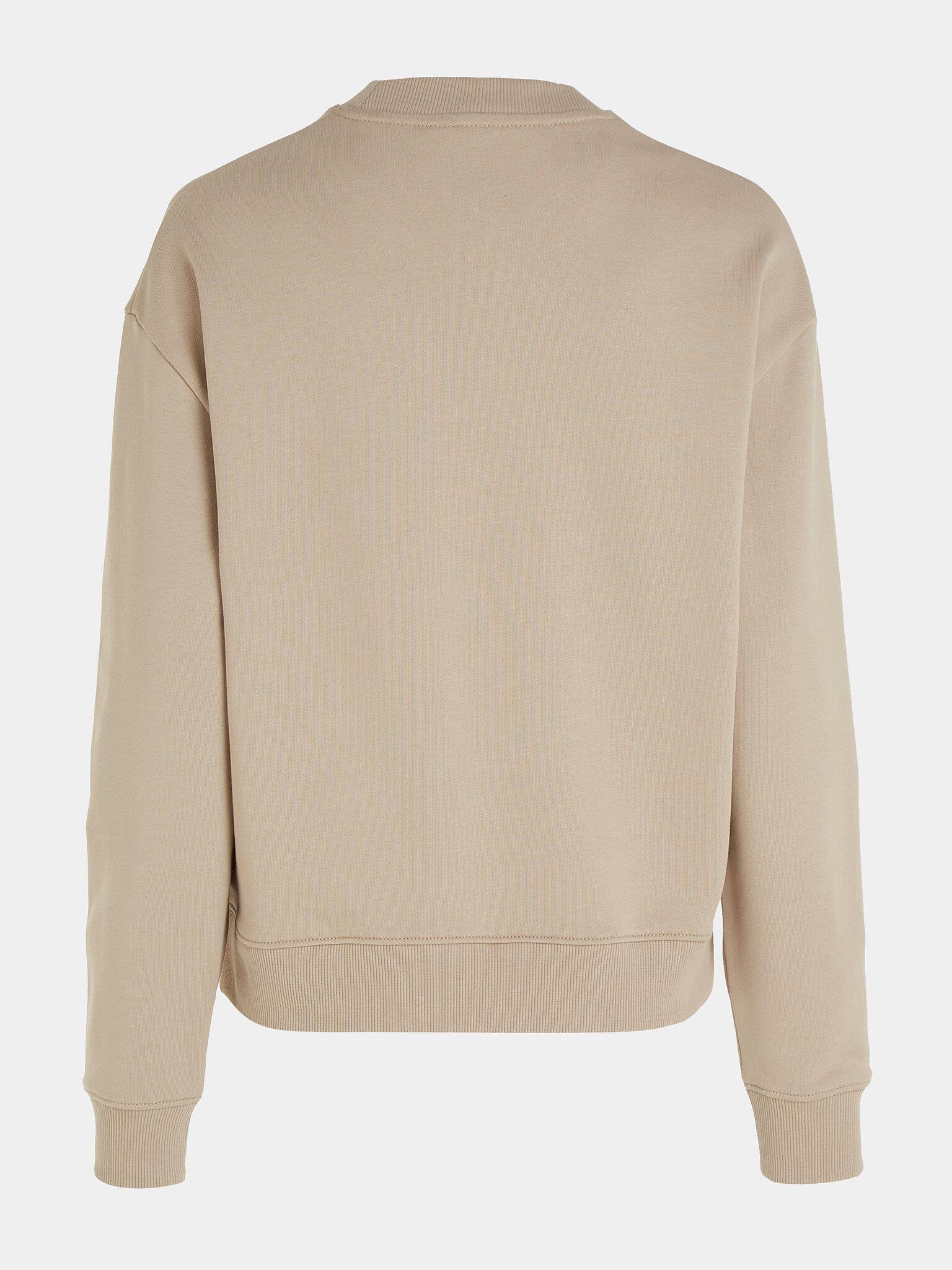 Calvin Klein Calvin Kleın Kadın Logolu Yuvarlak Yakalı Uzun Kollu Günlük Kullanım Kahverengi Sweatshirt K20K205450-PDZ