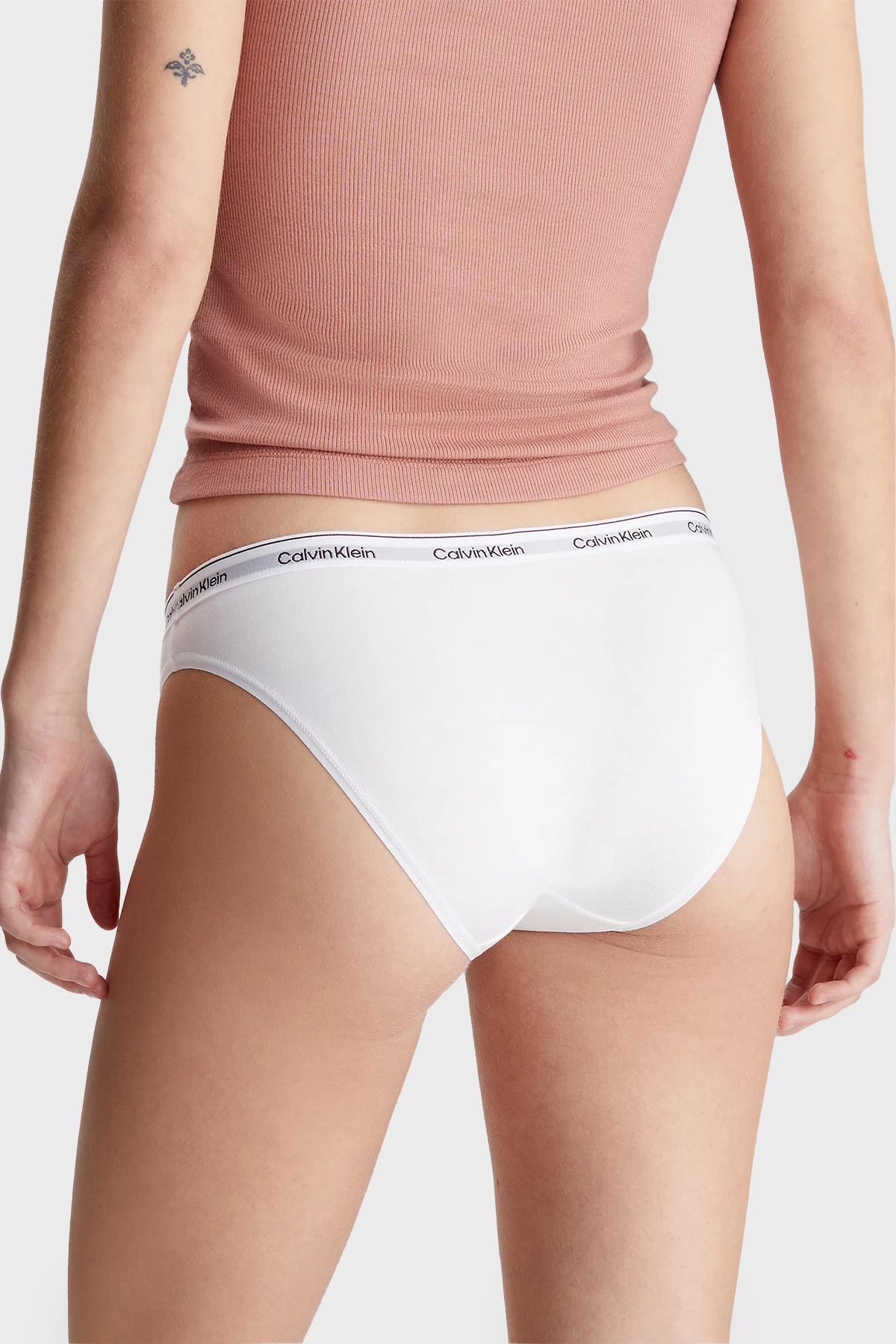 Calvin Klein Calvin Kleın Kadın Marka Logolu Rahat Kesim Beyaz Külot 000QD5207E-100