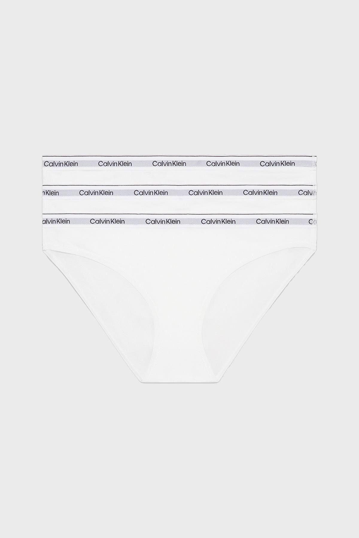 Calvin Klein Calvin Kleın Kadın Marka Logolu Rahat Kesim Beyaz Külot 000QD5207E-100