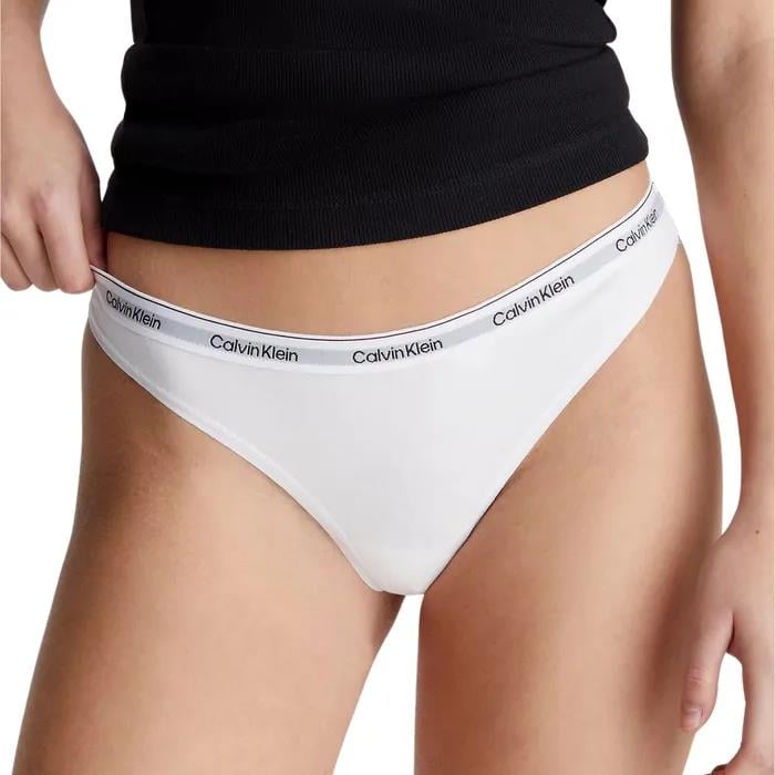 Calvin Klein Calvin Kleın Kadın Marka Logolu Rahat Kesim Beyaz Külot 000QD5209E-100