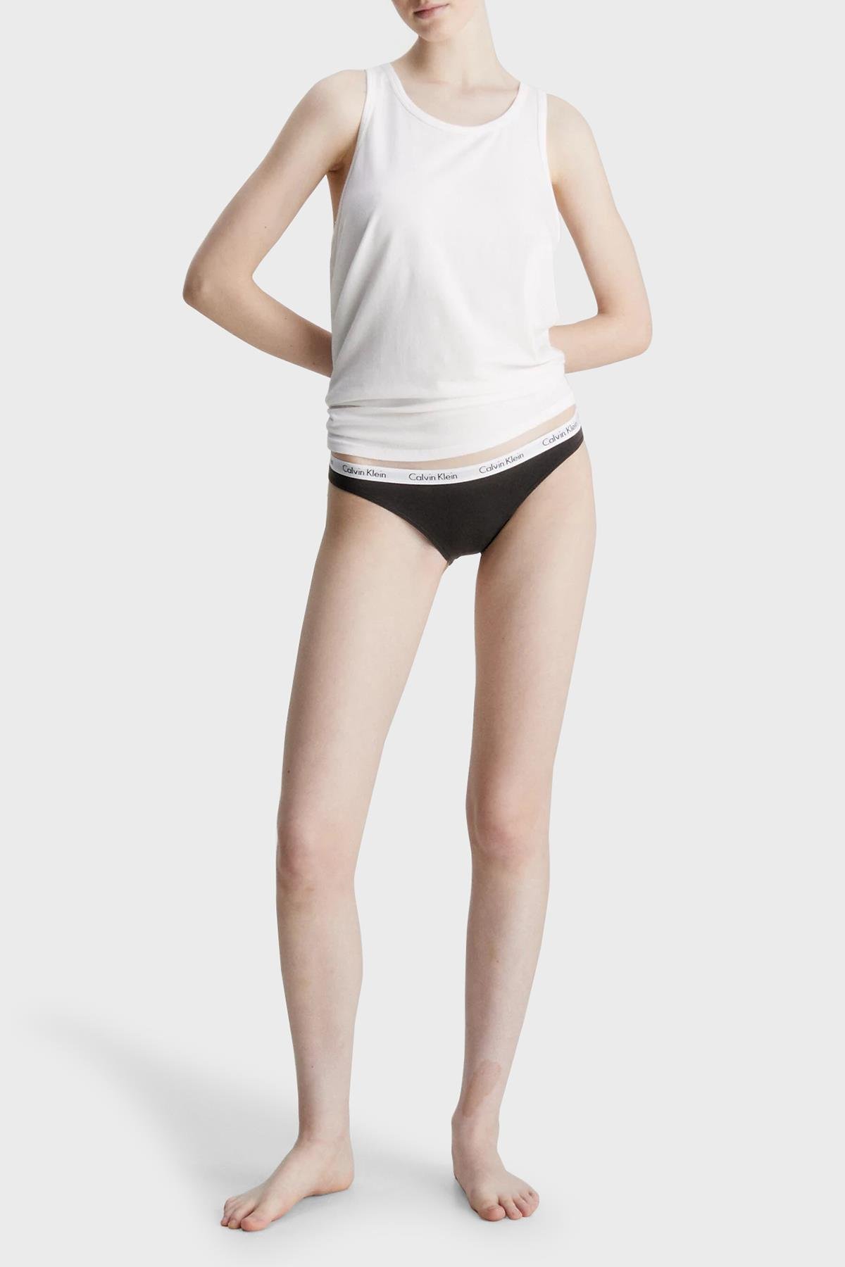 Calvin Klein Calvin Kleın Kadın Marka Logolu Günlük Kullanım Siyah Külot 000QD3588E-WZB