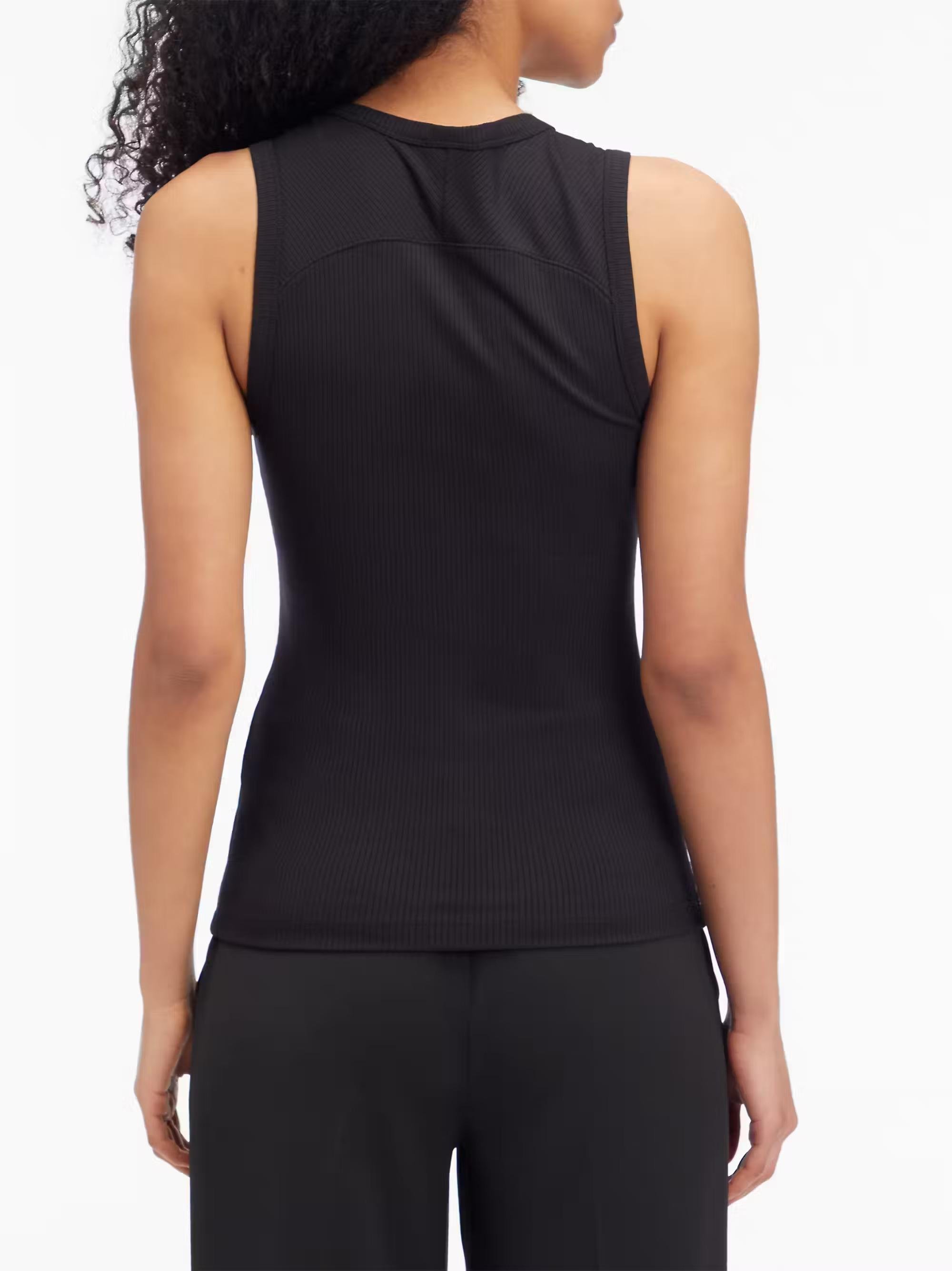 CALVIN KLEIN Calvin Kleın Kadın Pamuklu Yuvarlak Kolsuz Günlük Siyah Atlet K20K208054-BEH
