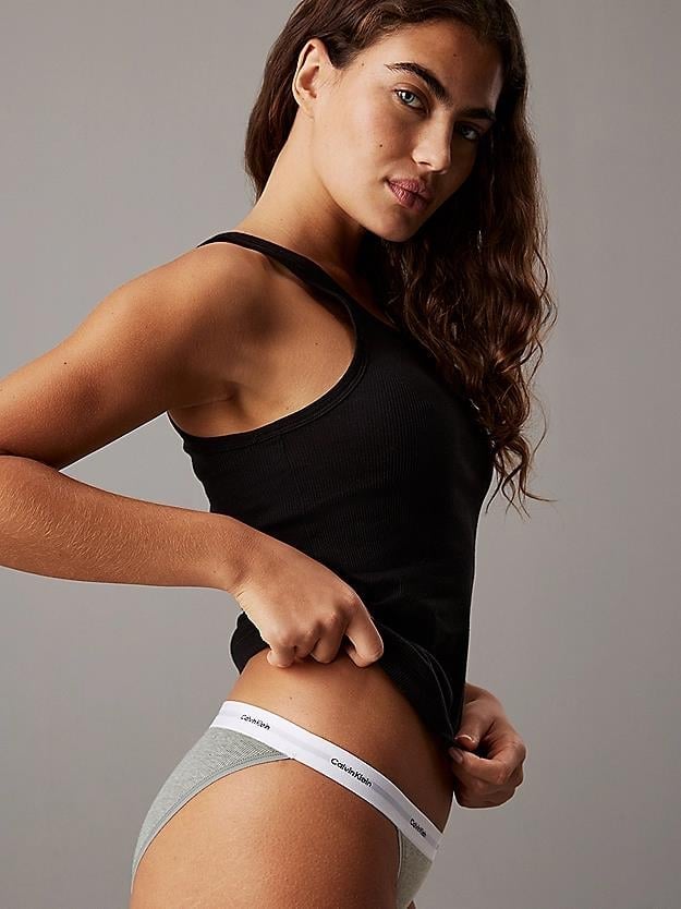 Calvin Klein Calvin Klein Kadın Pamuklu Slim Fit Beli Elastik Bantlı 3'lü Gri Külot LV00QD5309-P7A