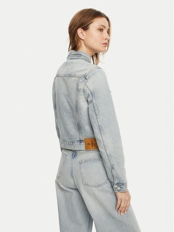 Calvin Klein Calvin Klein Kadın Regular Fit Cep Detaylı Uzun Kollu Denim Mavi Ceket J20J224544-1AA