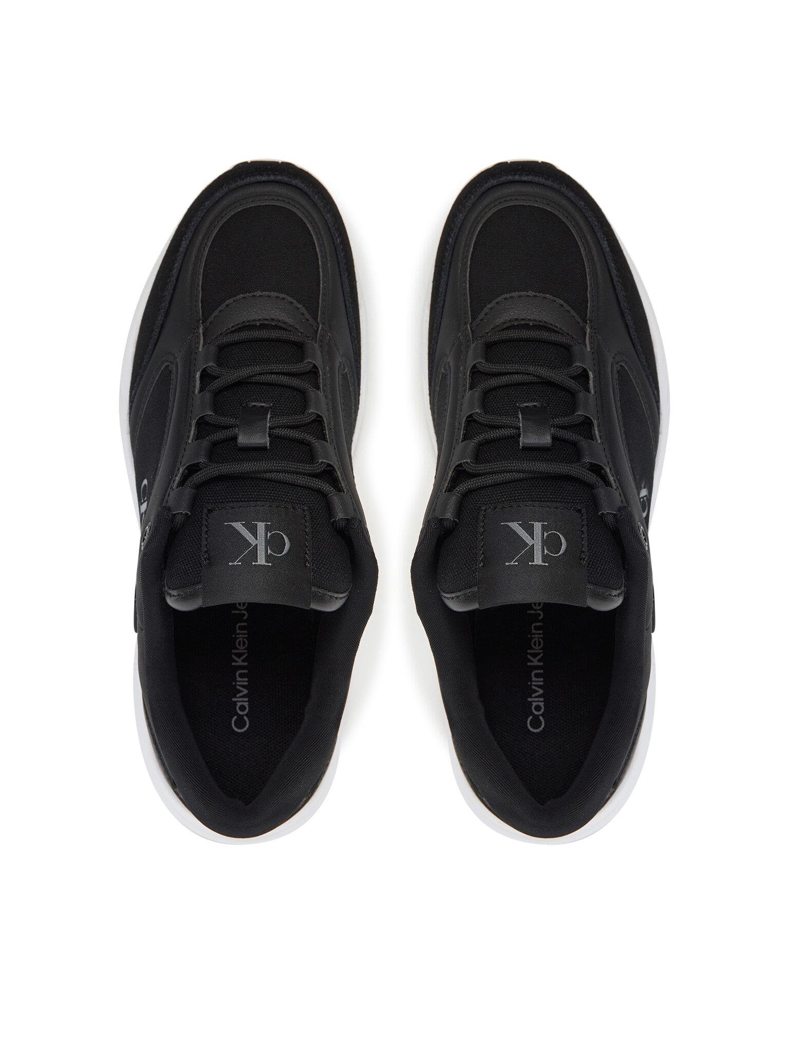 Calvin Klein Calvin Klein Kadın Renk Geçişli Orta Topuk Rahat Kalın Taban CK Yazı Detaylı Siyah Sneaker YW0YW01743-BEH