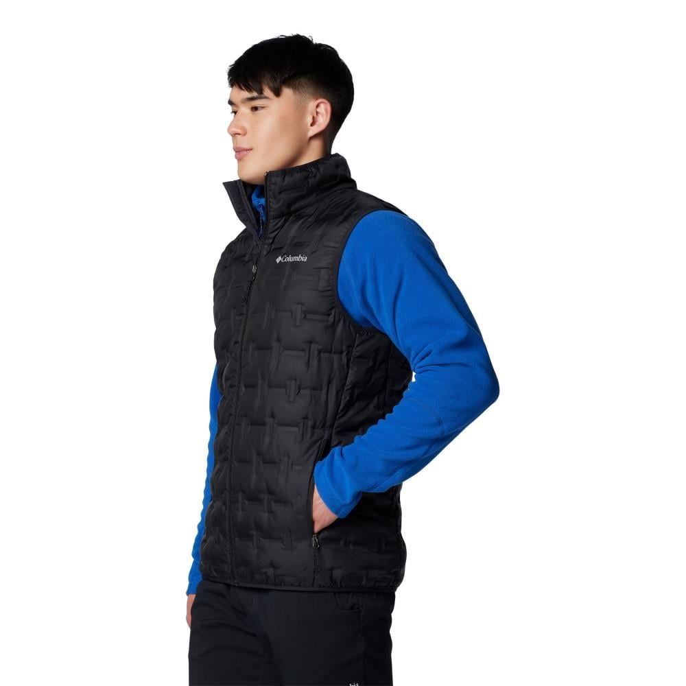 Columbia Columbia Erkek Dik Yaka Termal Yansıtıcılı Nefes Alabilen Kumaş Kolsuz Cepli Kaz Tüyü Siyah YELEK 2086261-010