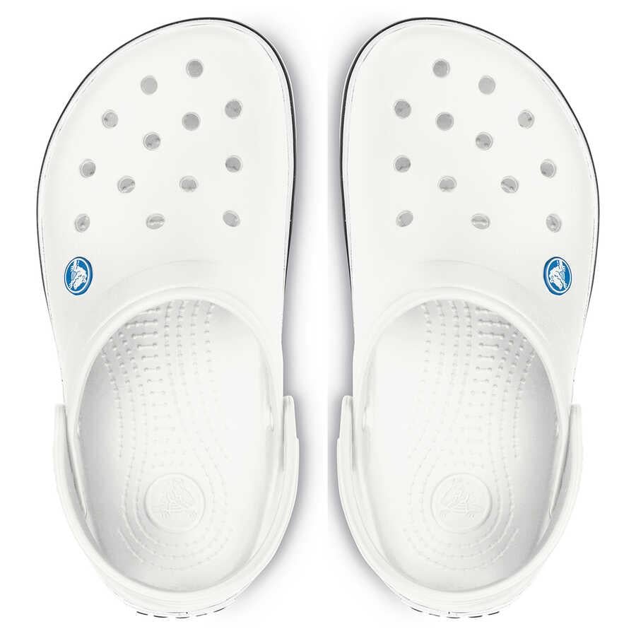 Crocs Crocs UNISEX Renkli Logo Detaylı Günlük Beyaz Terlik 11016-100