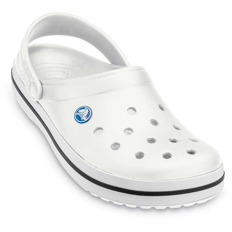 Crocs Crocs UNISEX Renkli Logo Detaylı Günlük Beyaz Terlik 11016-100